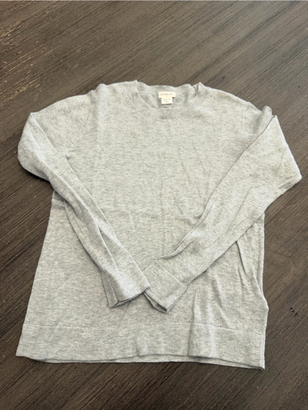 Girls Crewcuts Gray Knit Teddie Sweater